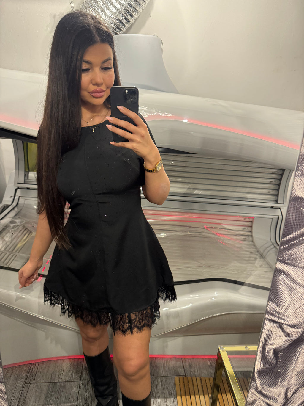 Trblietavé šaty OPRAH black