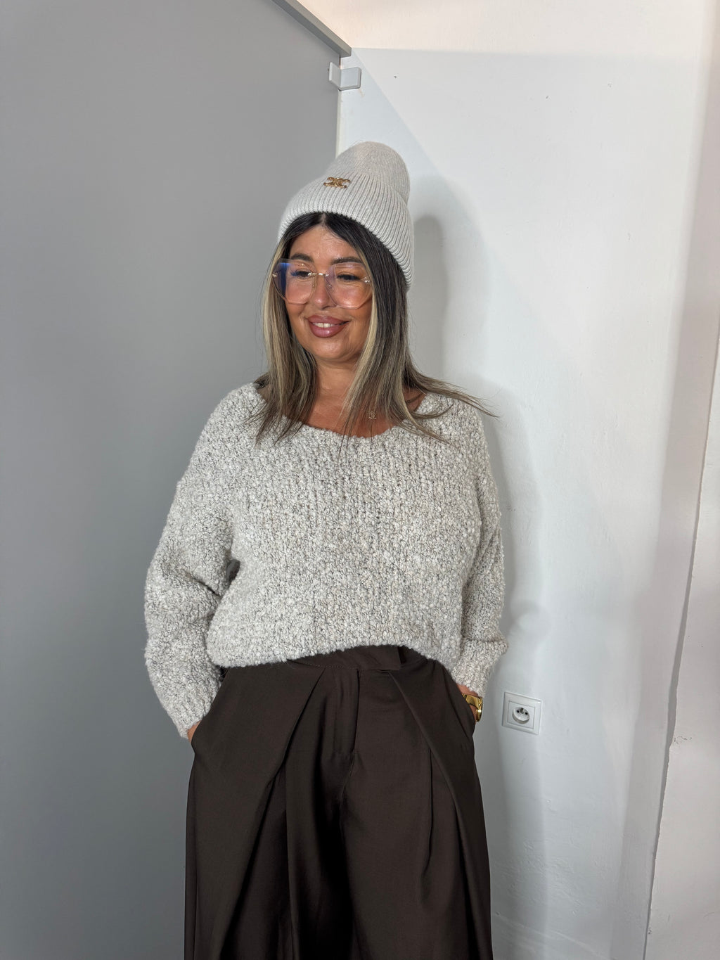 Zimná čiapka CELINA sivá