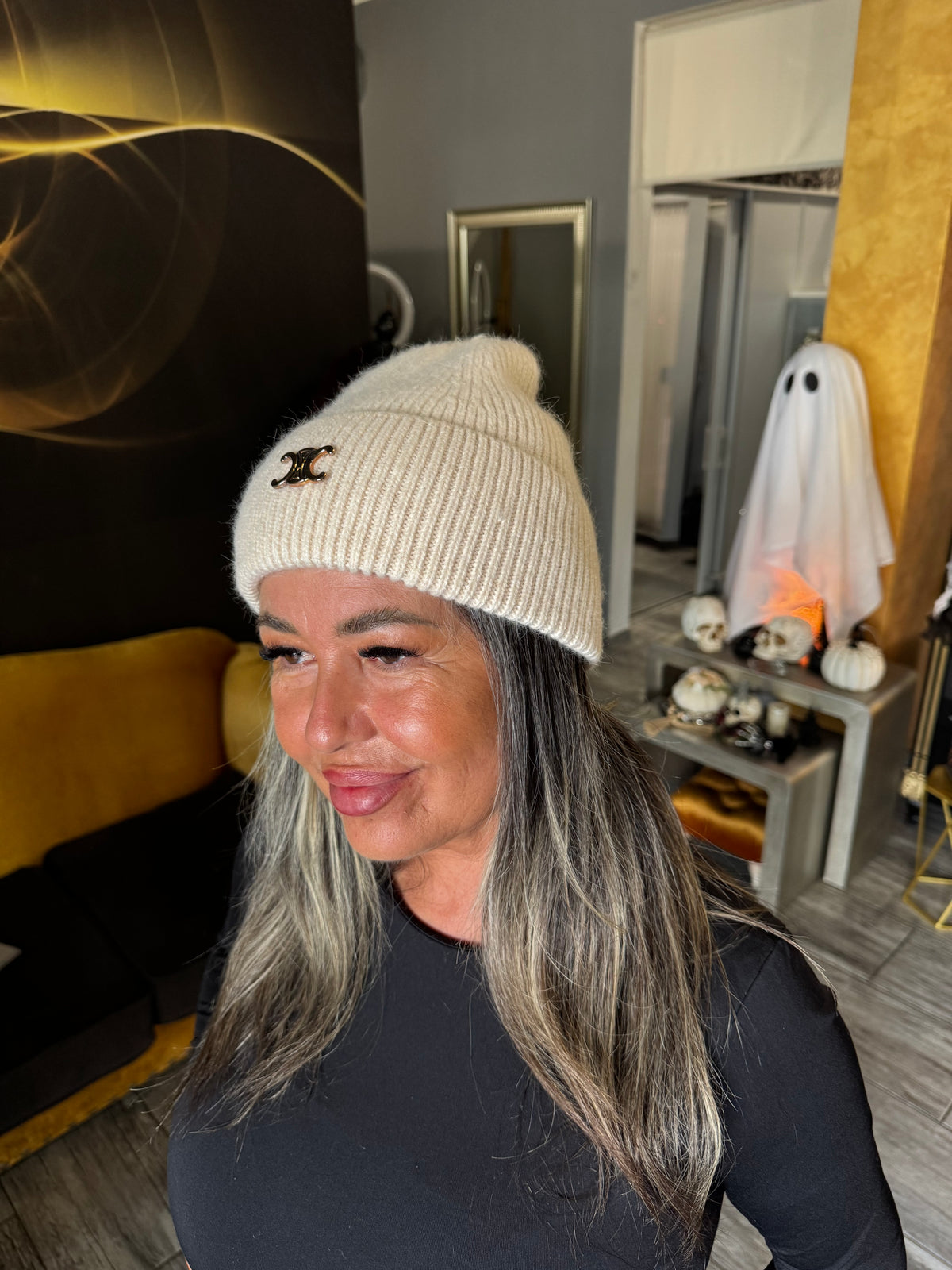 Zimná čiapka CELINA béžová