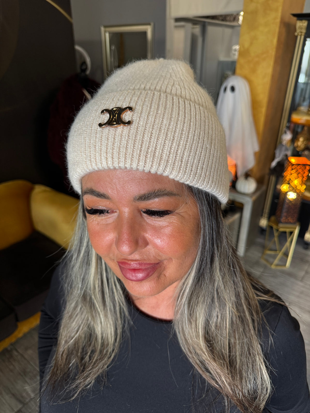 Zimná čiapka CELINA béžová
