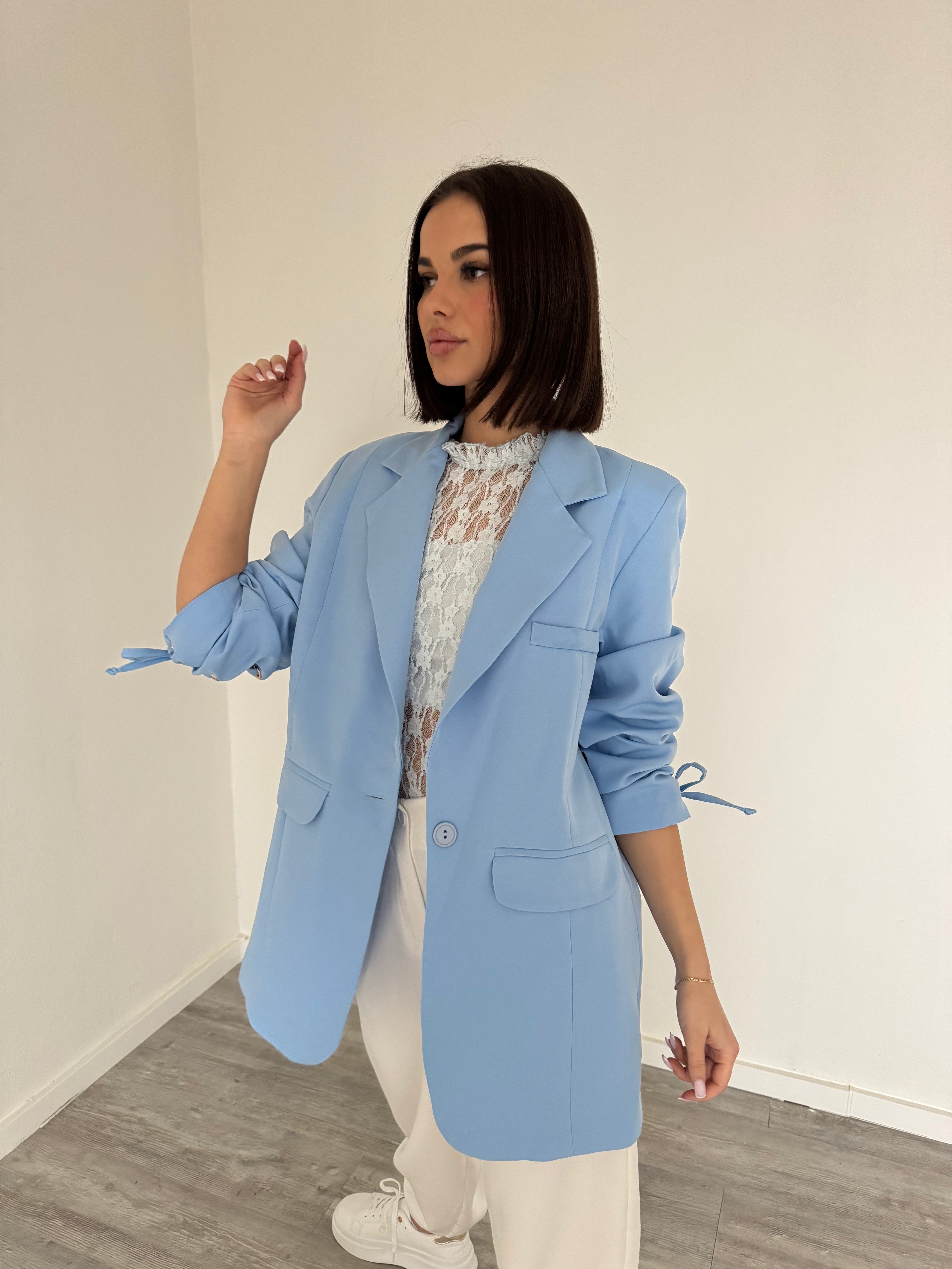 Oversize sako ELENOR modré